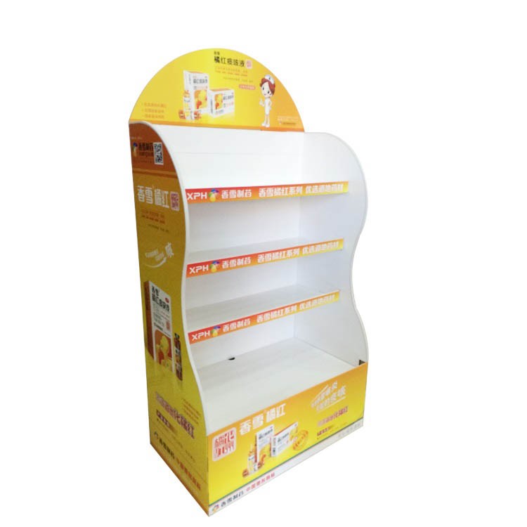 Supermarket Floor Cardboard Corrugated Paper POP Beverage Wine Retail Soft Drinks Display Stands