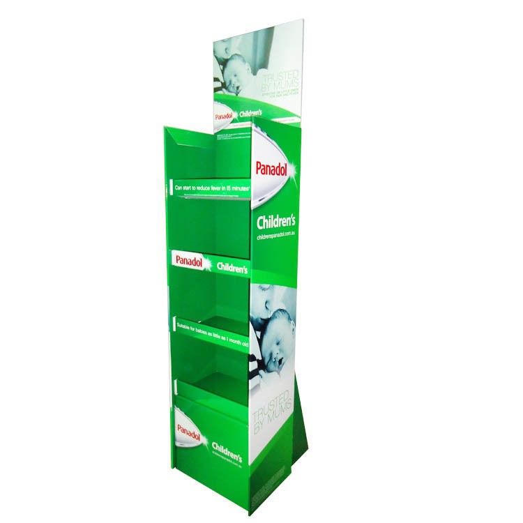 Cardboard Bottle Floor Display Pos water wine beer cardboard POP merchandising beverages display stand retail cardboard display