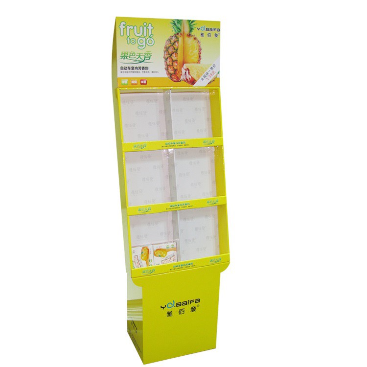 Custom paper cardboard supermarket retail display rack