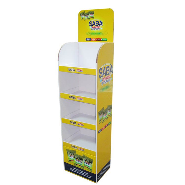 Supermarket Foldable POP Carton Stand Custom Retail Portable POS Cardboard Floor Display