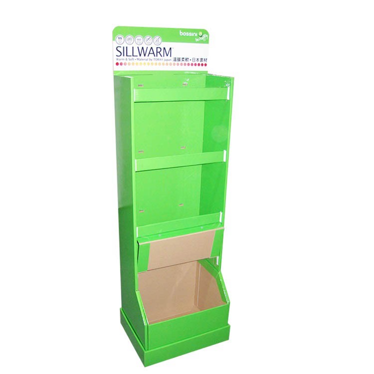 Supermarket Foldable POP Carton Stand Custom Retail Portable POS Cardboard Floor Display