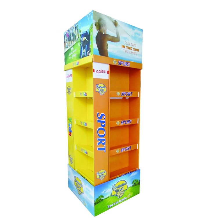 Custom Food Cardboard Corrugated Paper Display Rack Stand Paper Display Stand 