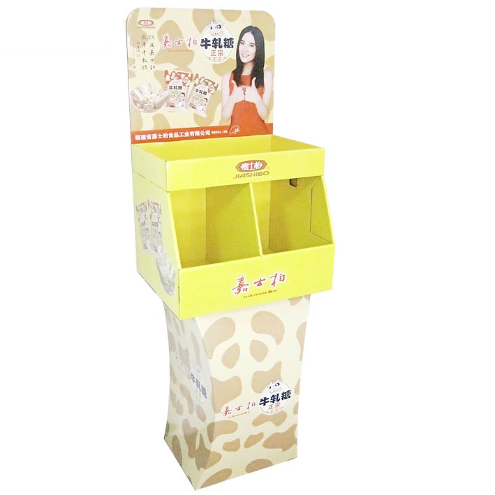 Retail Corrugated Cardboard Floor Display Bin Free Sample