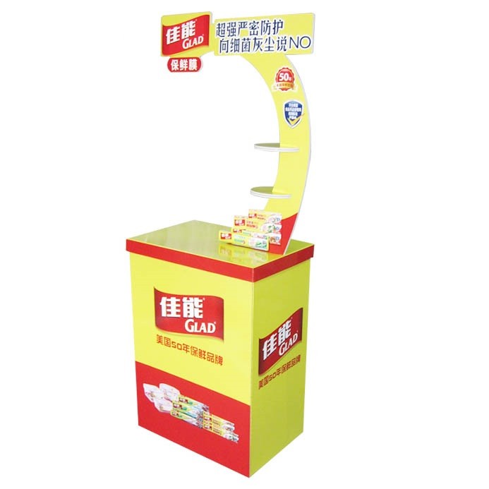 Shopping mall brand outdoor custom cardboard display rack 