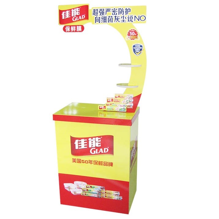 Shopping mall brand outdoor custom cardboard display rack 