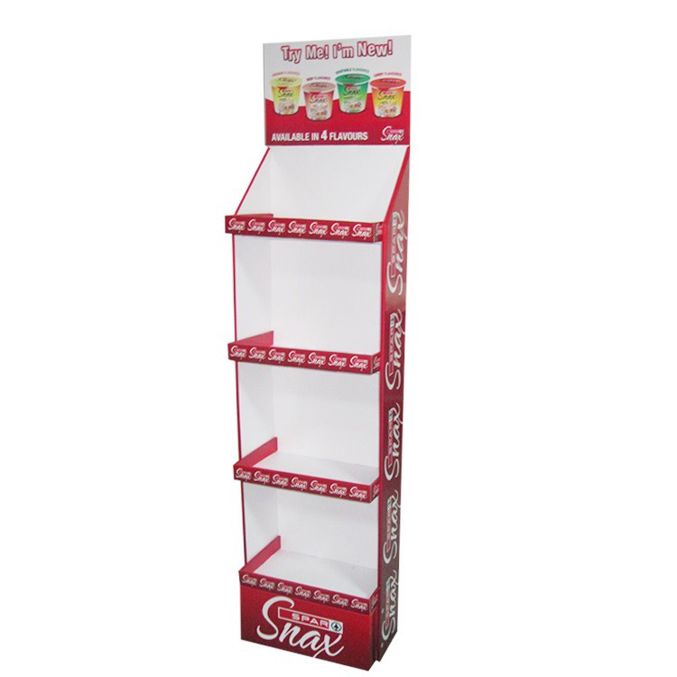 Custom printing Floor Standing cardboard display rack Pop Up Cardboard Corrugated Paper Floor display