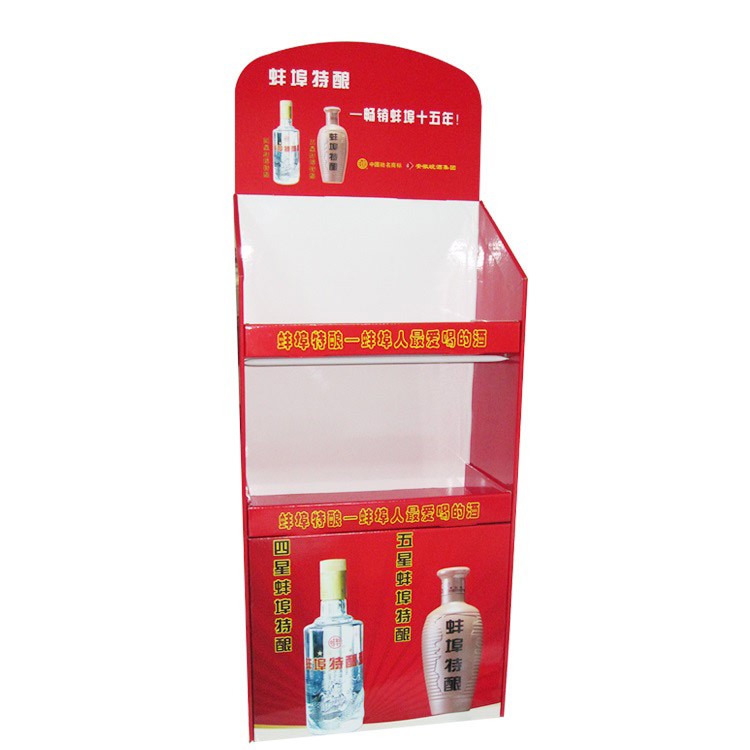 Promotional shelf ready packaging tear away folding pdq counter template counter paper cardboard display box