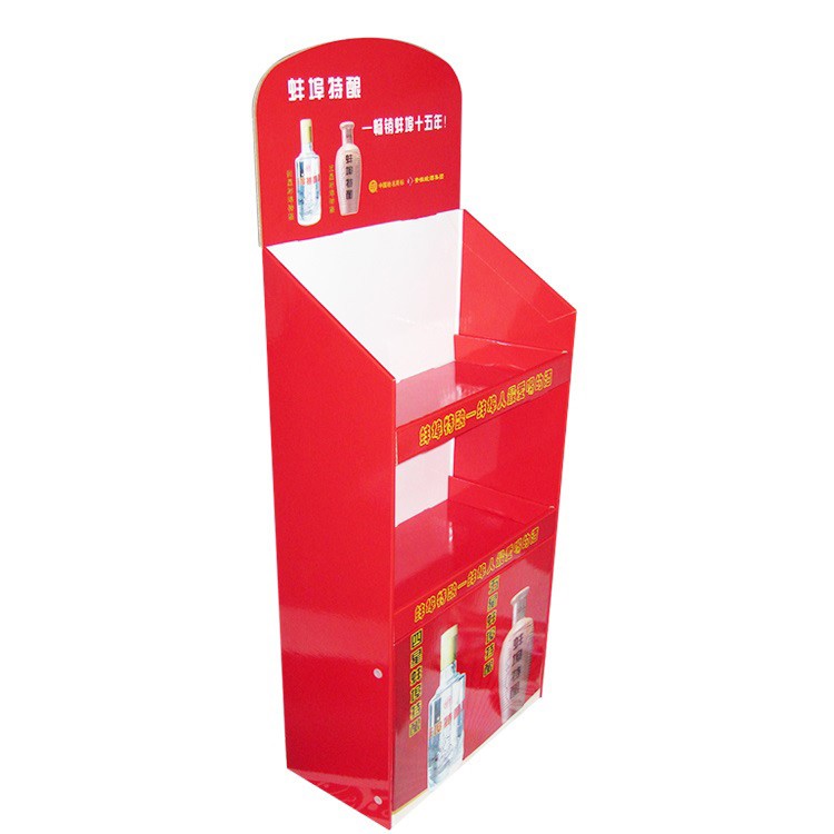 Promotional shelf ready packaging tear away folding pdq counter template counter paper cardboard display box