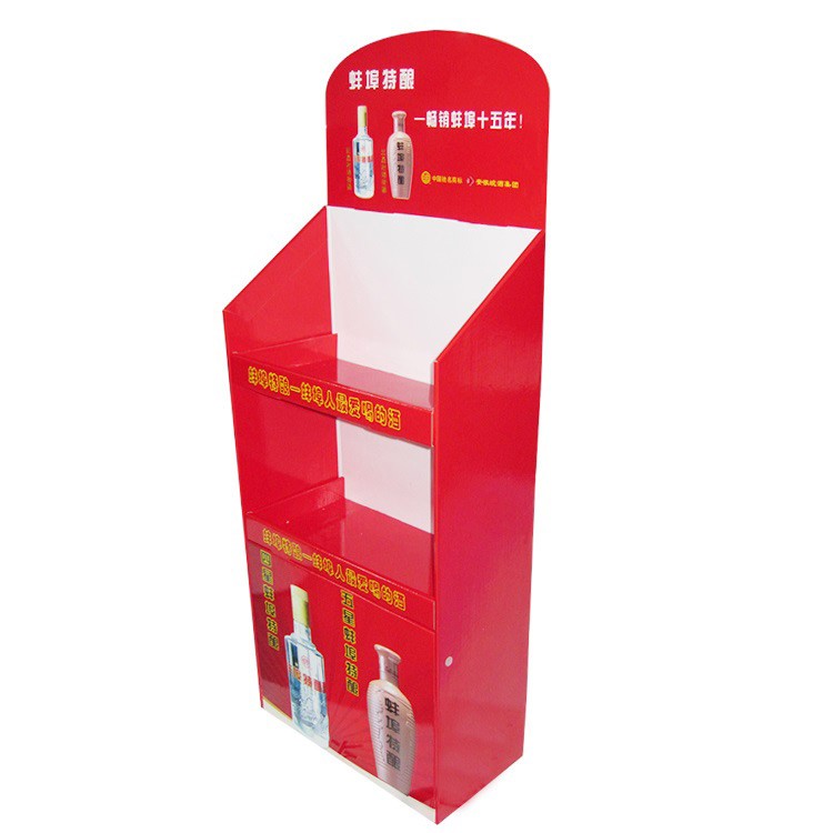 Promotional shelf ready packaging tear away folding pdq counter template counter paper cardboard display box