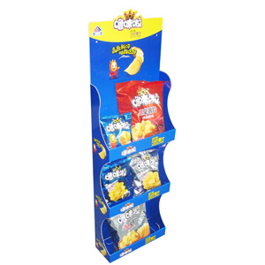 potato chip food product stand store corrugated cardboard display stand