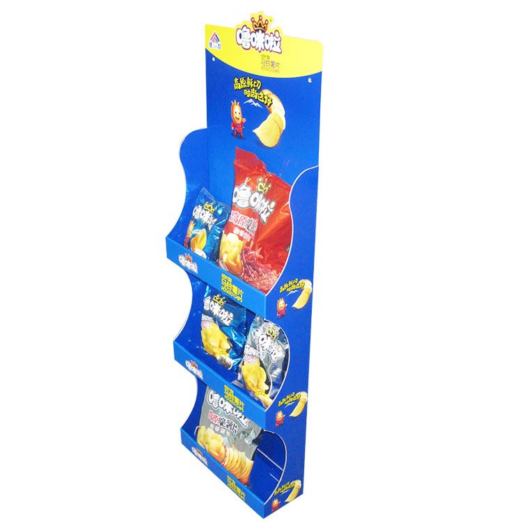 potato chip food product stand store corrugated cardboard display stand